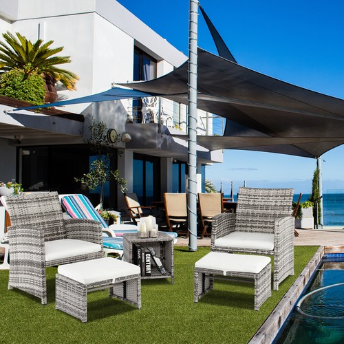 5pcs outdoor garden rattan - 5pcs,