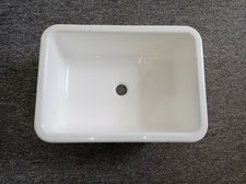 Vanity Sink Bowl Caravan Motorhome Boat Bathroom White Plastic Rectangular SN11