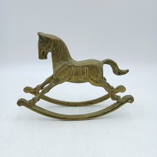 Brass Rocking Horse Figurine