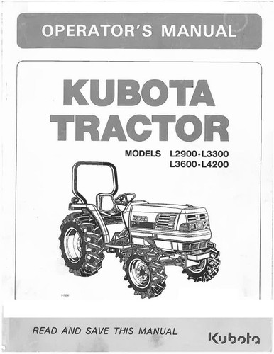 Kubota tractor l2900 l3300 - kubota,