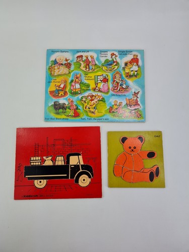 Vintage wooden jigsaws - wooden,