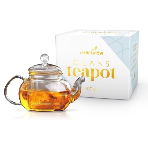 400ml glass teapot tea - glass,