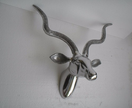 Metal wall mount deer head - metal,