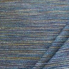 Harlequin Curtain / Uph. Fabric LIZELLA 0.6m - Marine/Zest ~ Stripe Weave Design
