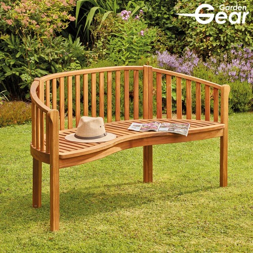 Acacia wooden banana bench - acacia,