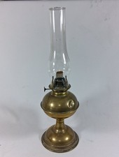 Antique Brass Oil Lamp with