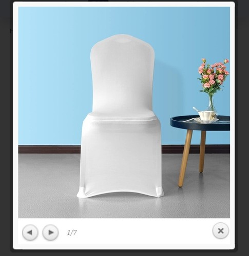 Bnib white spandex chair - 38,