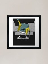 Freddie Mercury Sticker Framed