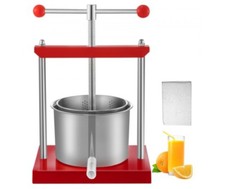 VEVOR Fruit Wine Press Manual Press for Wine Making 1.5 Gal/5.5L Stainless Steel