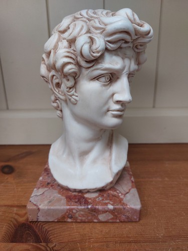 Vintage white bust david - bust,