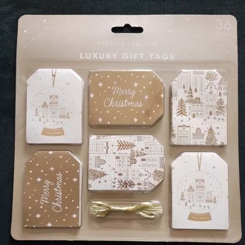 36pk christmas gold white - 36pk, gold/white