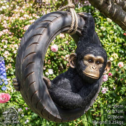 Monkey sculpture tyre - monkey, &