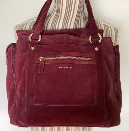 Karen millen burgundy suede - burgundy,