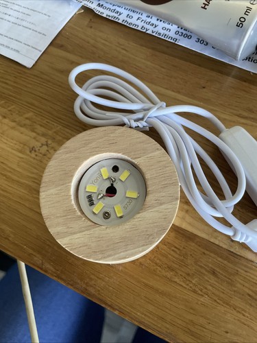Wood light base rechargeable - light,