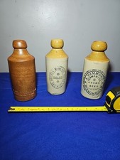 3x Antique Stoneware Beer &