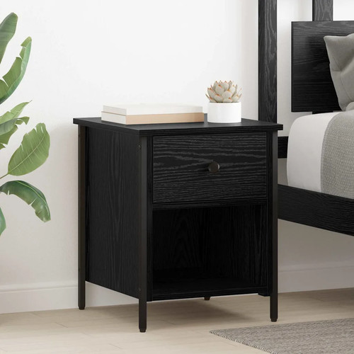 Walplus bedside cabinet black - bedside,