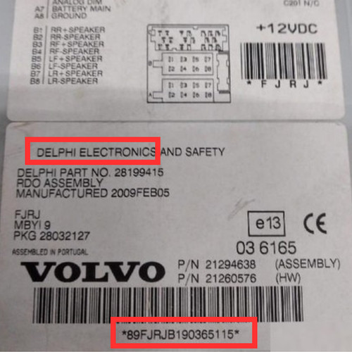 Radio code for volvo - for, truck