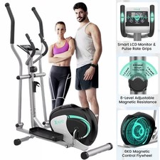 8 Levels Body Magnetic Elliptical Cross Trainer Fitness Cardio Training Machine