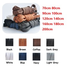 1 Pair Flat Waxed Shoelaces Leather Boots Men's Shoe Laces 70cm - 200cm 8 Colour