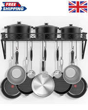 Wall Mount Pot Pan Racks, 70CM Saucepan Hanging Racks Utensils Hanging Shelf, Pa