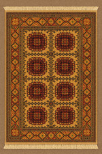 5x3 Tribal Boho Wool Rug, Hand