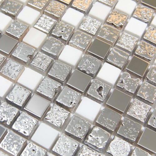 Silver vintage mosaic - vintage, tile