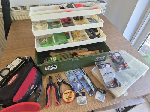 Pike fishing tackle box with - pike,