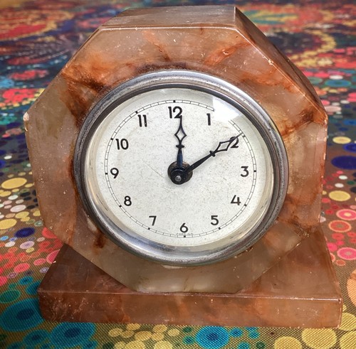 Vintage marble clock art - vintage,