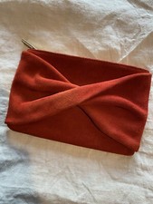 Reiss Red Suede Clutch