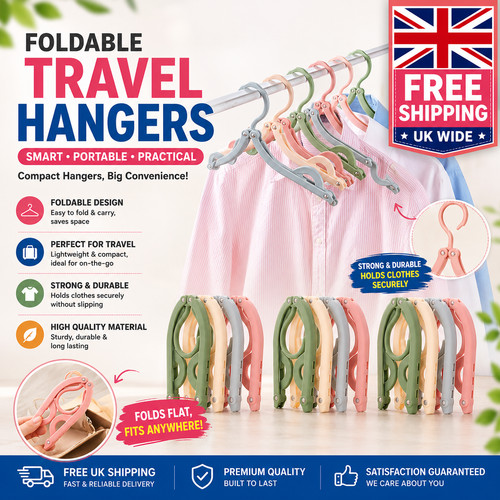 12pcs foldable travel hangers - 12pcs,