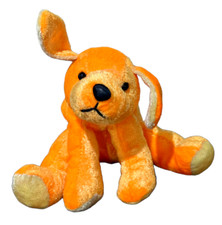 Vintage 1990s Puppy Dog Plush Orange 6 Inch Stuffed Animal Bean Bag PBC Tagalong