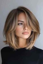 Short Ombre Caramel Blonde Bob Wavy Wig 100% Human Hair Lace Front Wigs 13x4