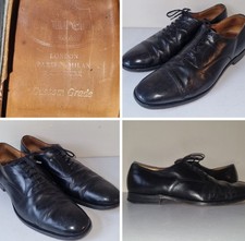 Vintage Church’s Custom Grade Men's UK Size 9.5 Distressed Black Leather Shoes