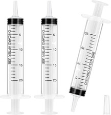 Plastic Syringes, 3Pcs 20ML No