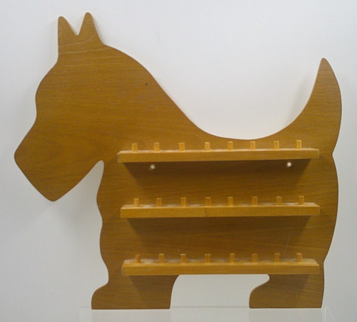 Scottie dog wooden thimble - wooden,