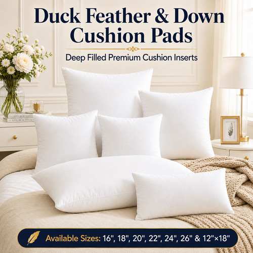 Duck feather down cushion pads - cushion,