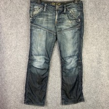 G-Star RAW Designer Y2K Elwood Relaxed Denim Jeans Made in Italy Blue W34 L30