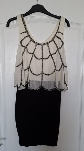 Lipsy dress white sequined - white,
