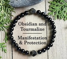 Black Tourmaline & Obsidian