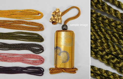Ash green inro himo silk - ash,