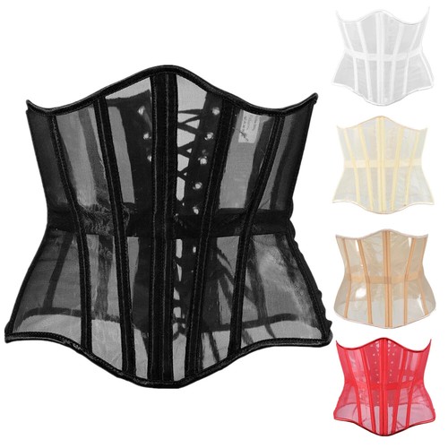 Women mesh corset underbust - corset,