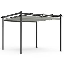 VonHaus Pergola with Retractable Roof 3x3m – For Garden, Outdoor, Patio