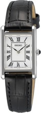 Seiko Ladies Watch with White Dial and Black Strap SWR107P1
