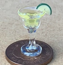 Dolls House Daquiri And Lime Cocktail Handmade In A Glass 1:12 Scale CT21 tumdee
