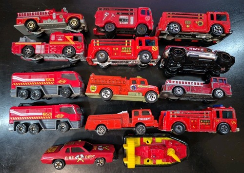 Lot fire trucks engines - of,