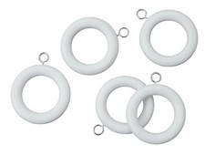 Argos Home Pack of 20 Wooden Curtain Rings - White