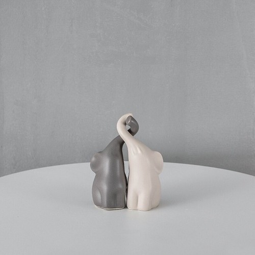 Ceramic elephant figurines - elephant,