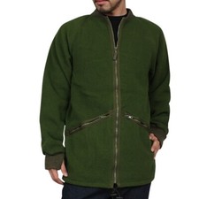 Authentic British army green fleece jacket zip sweater jumper military bomb coll
