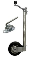 48MM RIBBED JOCKEY WHEEL with heavy duty CAST CLAMP trailer caravan