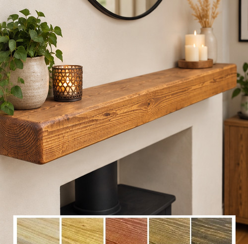 Rustic chunky mantel - chunky,